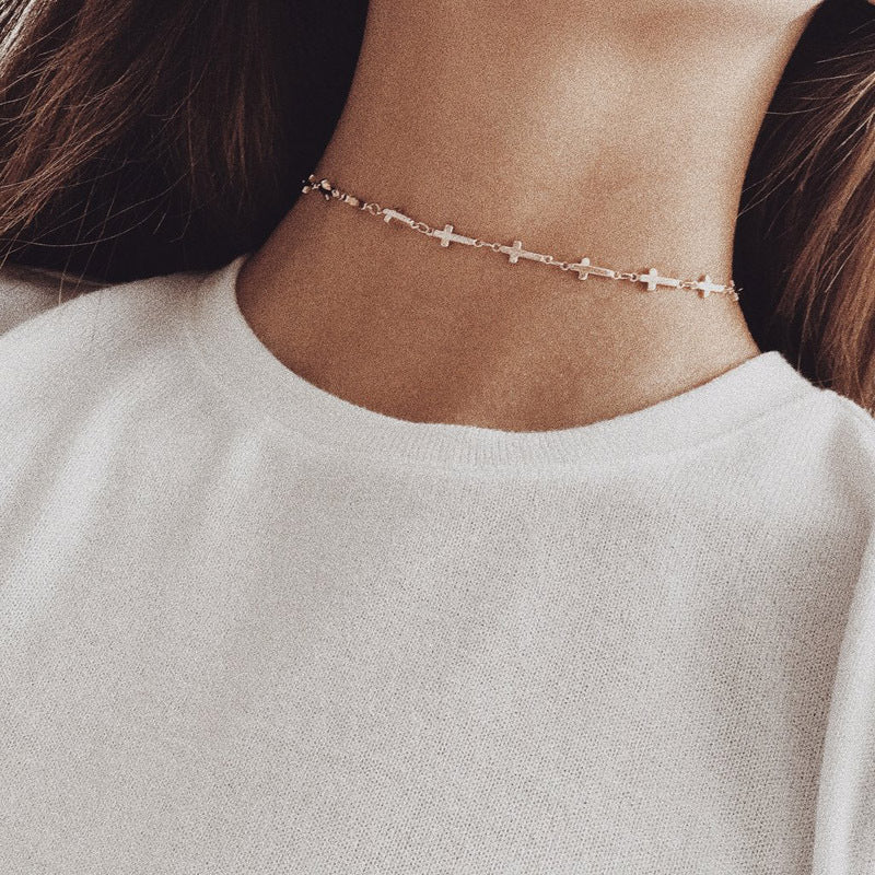 Minimalist Cross Design Chain Necklace Kalsten