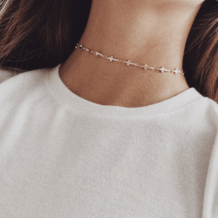 Minimalist Cross Design Chain Necklace Kalsten