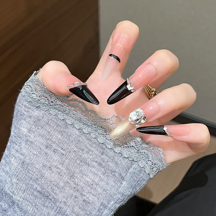 Premium Rhinestone-Embellished Press-On Nail Extensions Kalsten