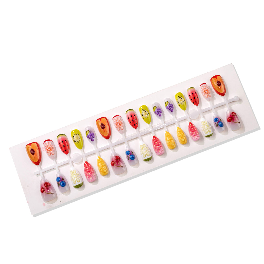 Fruit-Themed Press-On Nail Art Set Kalsten