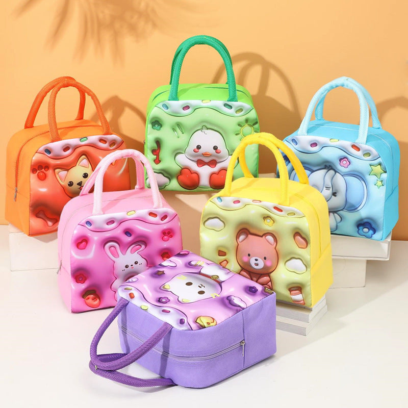 Cute Cartoon-Themed Insulated Lunch Bag