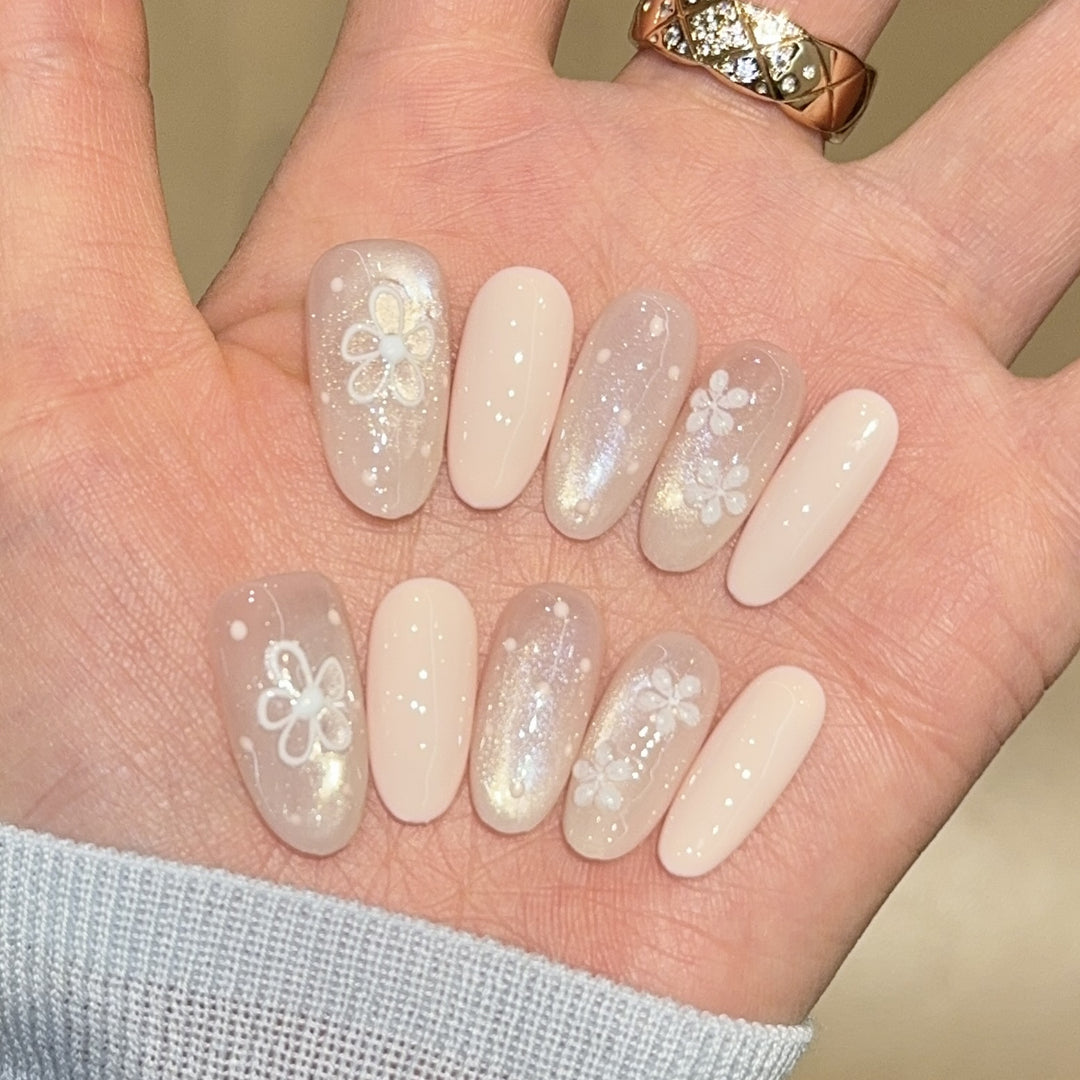 Artificial nails with romantic flower designs Kalsten 1787307536