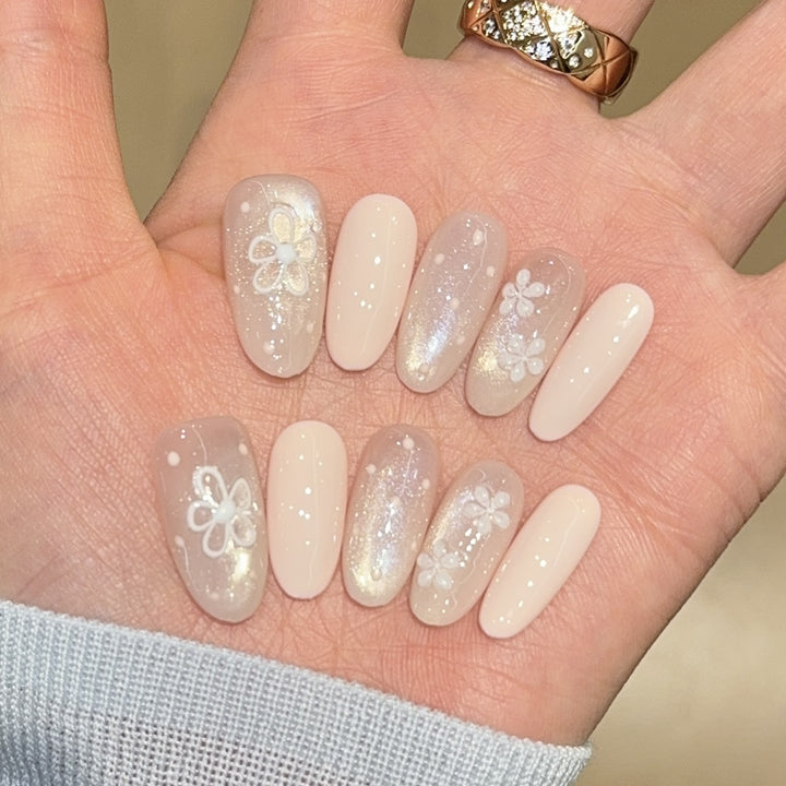 Artificial nails with romantic flower designs Kalsten 1787307536