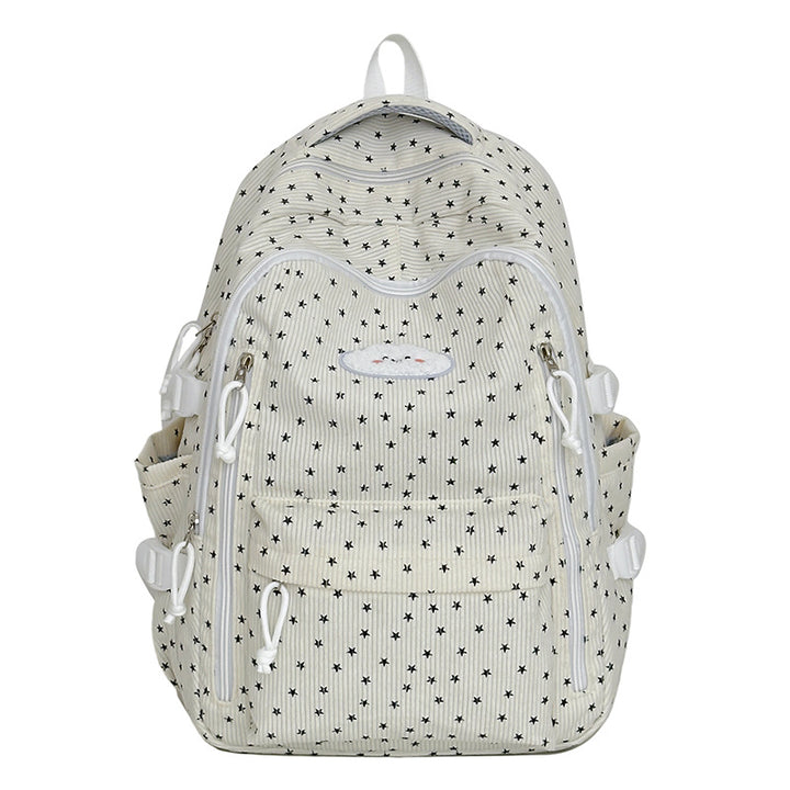 Trendy Star-Embellished Multi-Pocket Backpack Kalsten