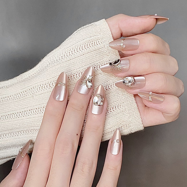 Stylish Press-On Nail Tips with Leopard Design Kalsten