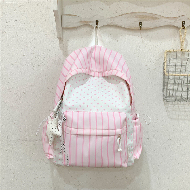 Charming Striped Patterned Backpack Kalsten