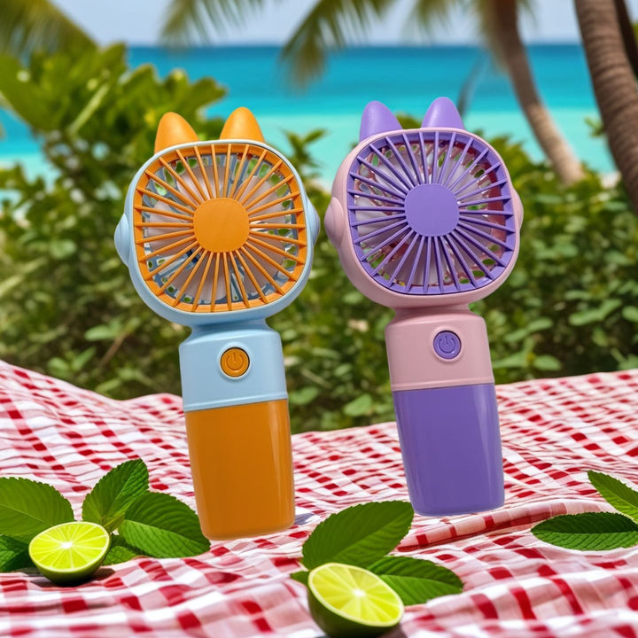 Women Portable Hand Fan with Cat Ears and USB Connection Kalsten