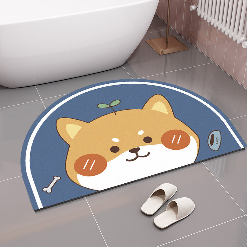 Cute Cartoon Food-Themed Bath Mat