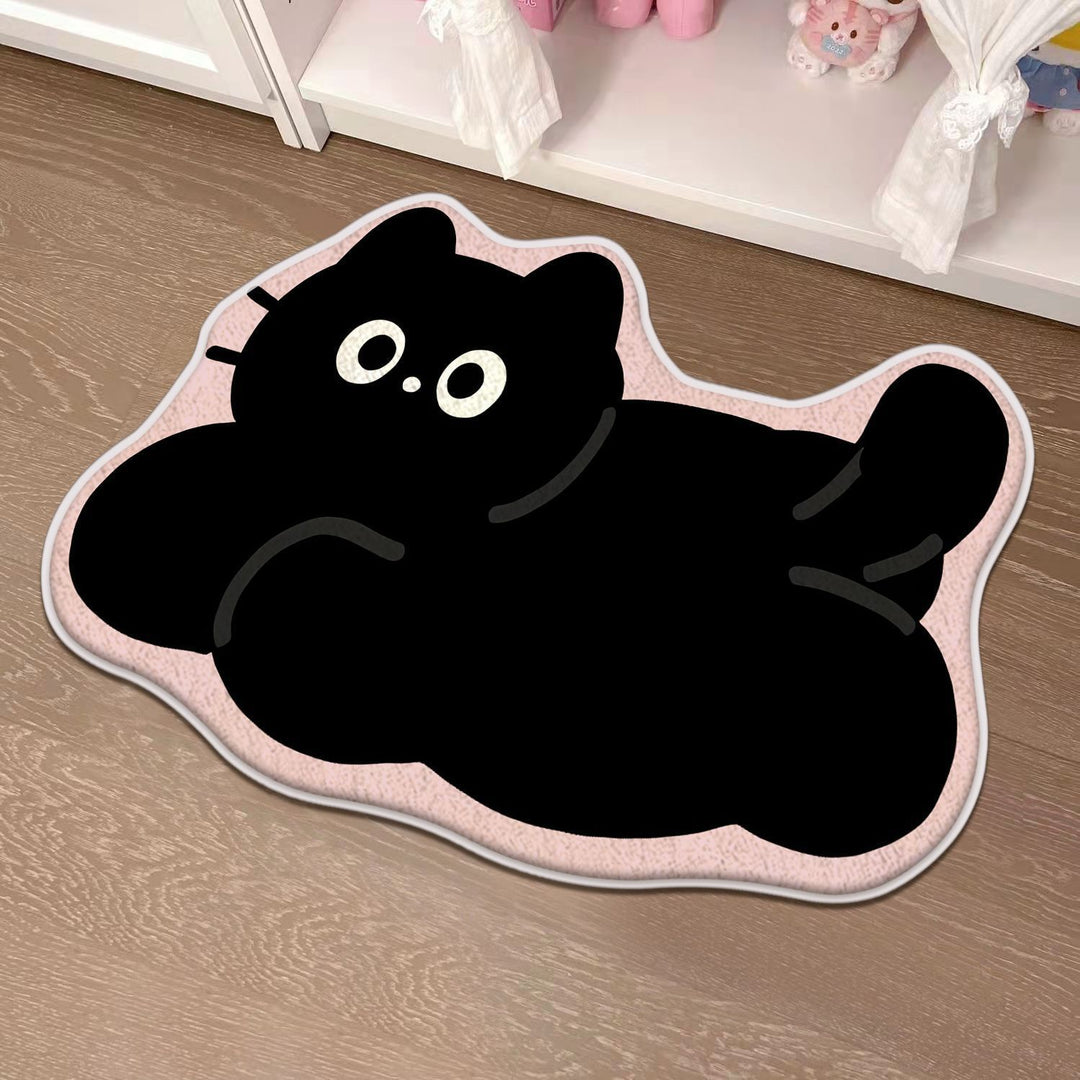 Children's Playful Cat-Shaped Area Mat Kalsten