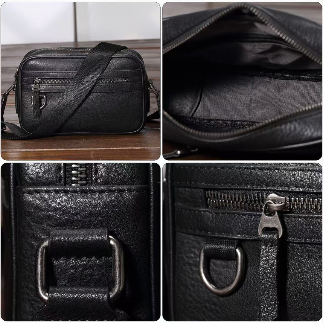 Stylish Leather Crossbody Organizer Bag