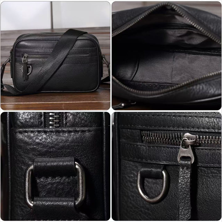Stylish Leather Crossbody Organizer Bag