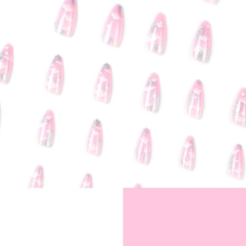 Artificial nails with cloud and star design Kalsten