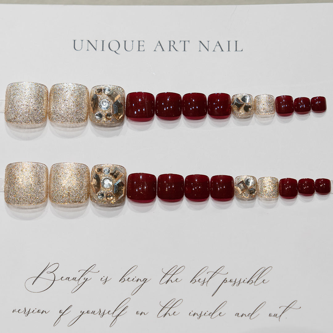 Glamorous Rhinestone Pedicure Set