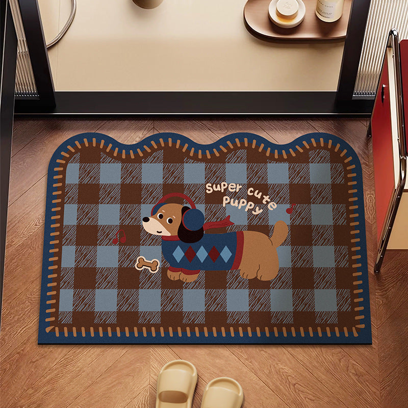 Playful Dog-Themed Floor Mat Kalsten