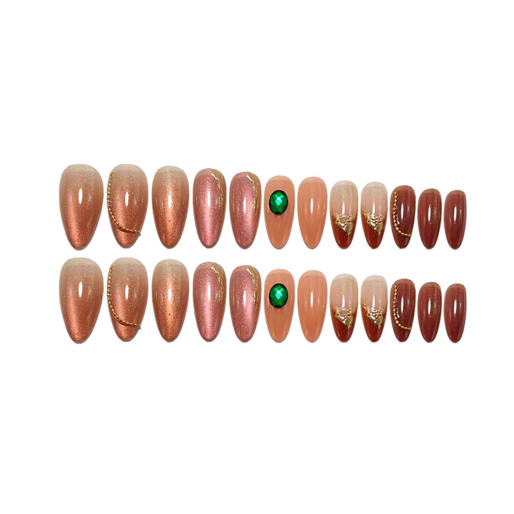 Glamorous artificial nails with sparkling accents Kalsten
