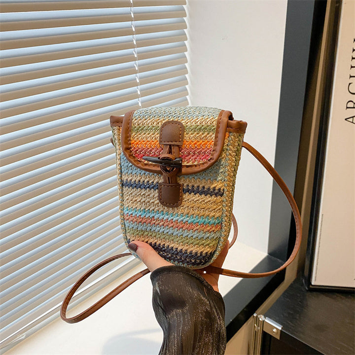 Colorful Woven Crossbody Bag Kalsten
