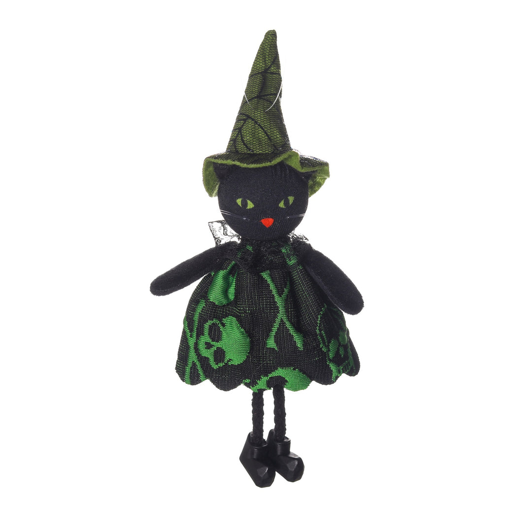 Decorative Halloween Cat with Witch Hat