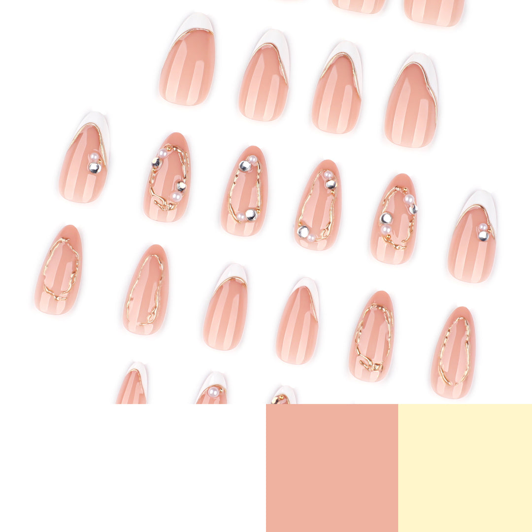 Artistic Nail Art with Elegant Gold Accents Kalsten