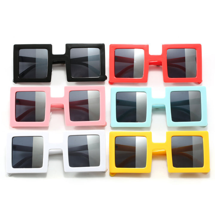 Women's fashionable square sunglasses with a unique, clear design Kalsten