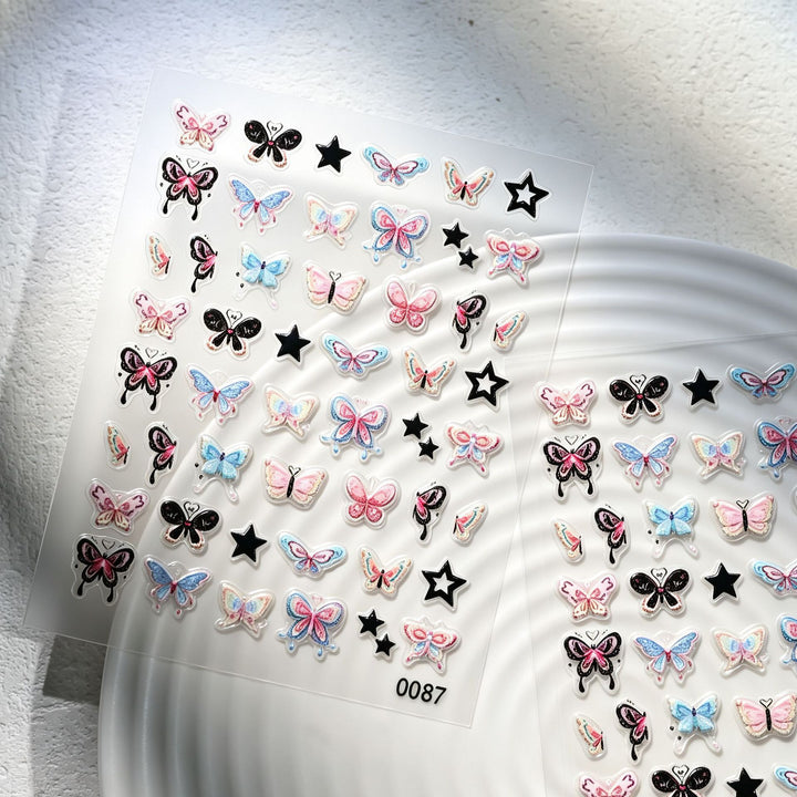 Colorful Butterfly Nail Art Stickers