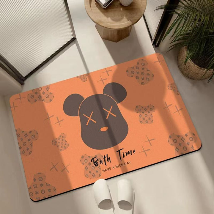 Playful Bear-Themed Bathroom Mat Kalsten