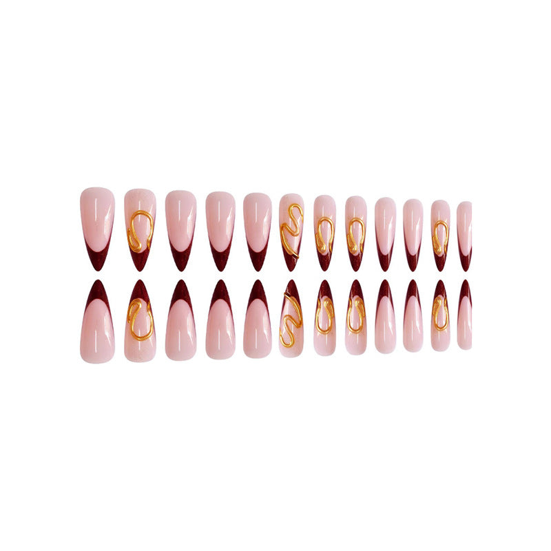 Elegant Stiletto Press-On Nail Art Kalsten