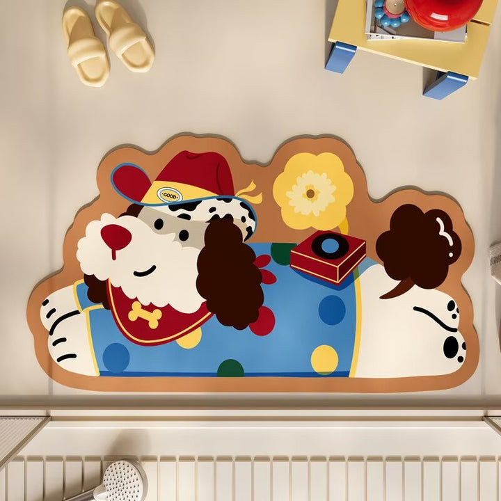 Children's Playful Dog-Themed Area Rug