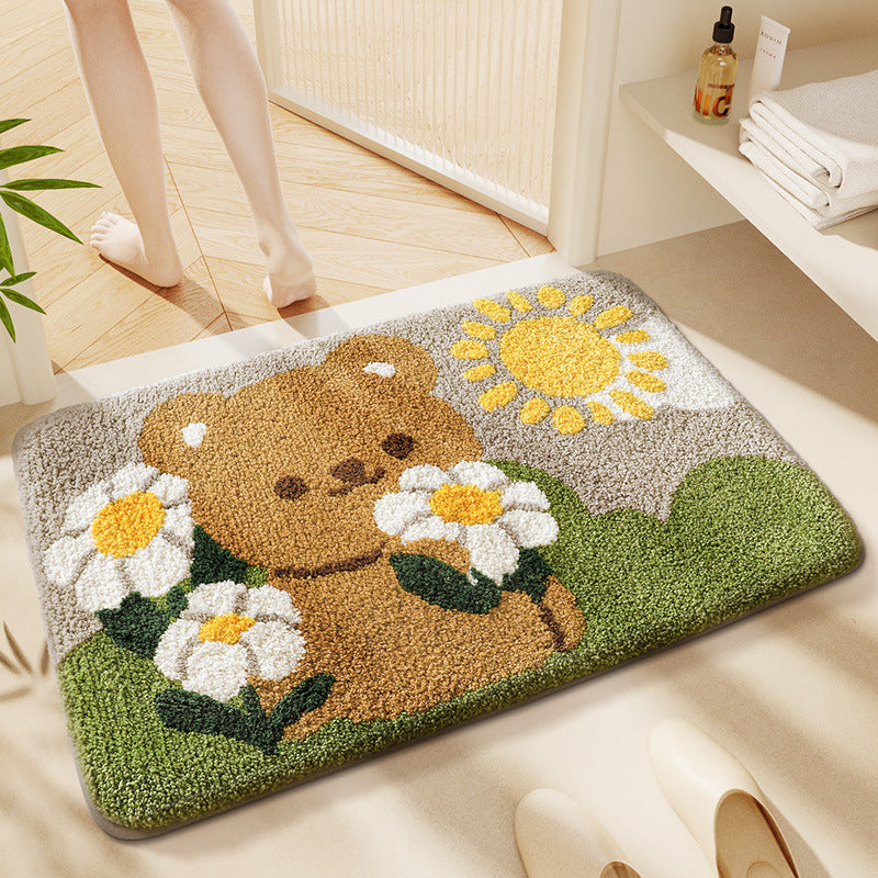 Cat-Themed Plush Bath Mat Kalsten
