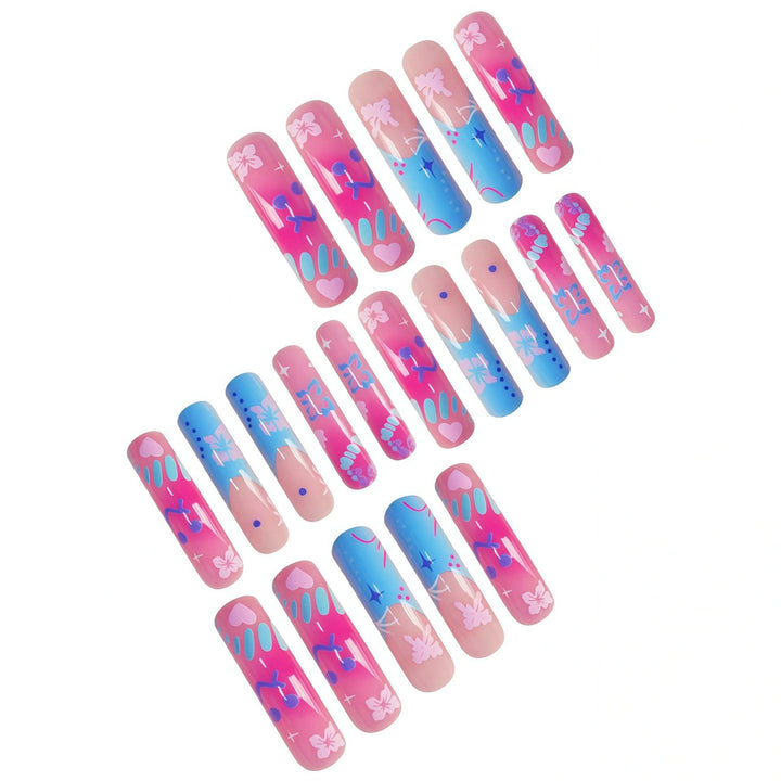 Artistic Long Acrylic Nail Enhancements Kalsten
