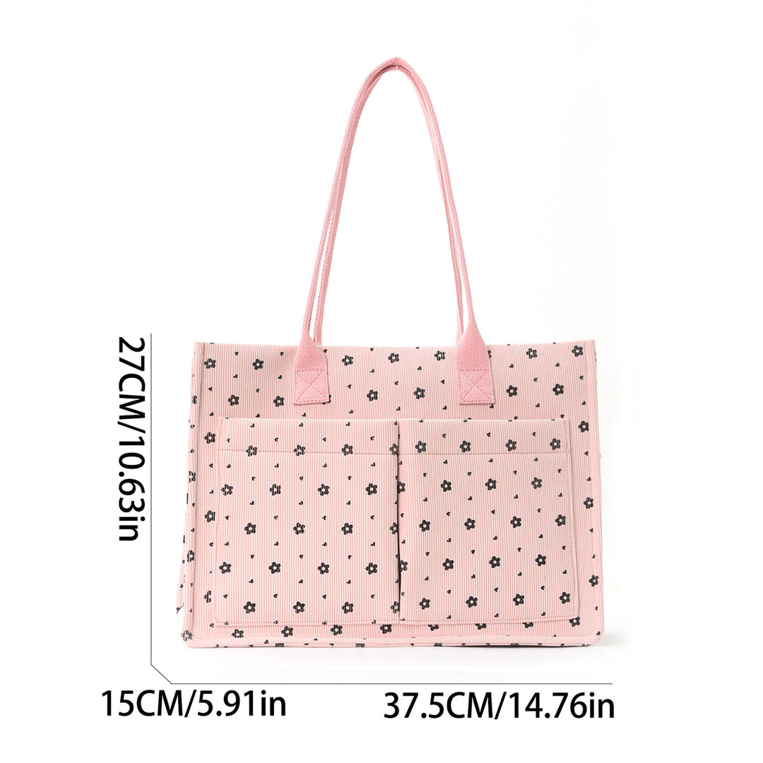 Spacious shopping and everyday bag with modern floral patterns Kalsten