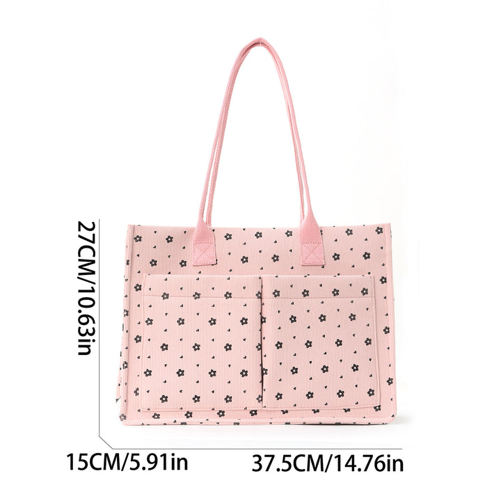 Spacious shopping and everyday bag with modern floral patterns Kalsten