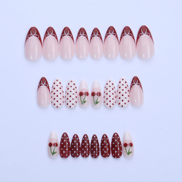 Cherry Blossom-Inspired Press-On Nail Art Set