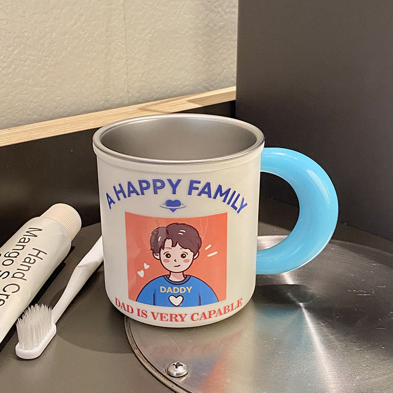 Ceramic mug with playful family motif Kalsten