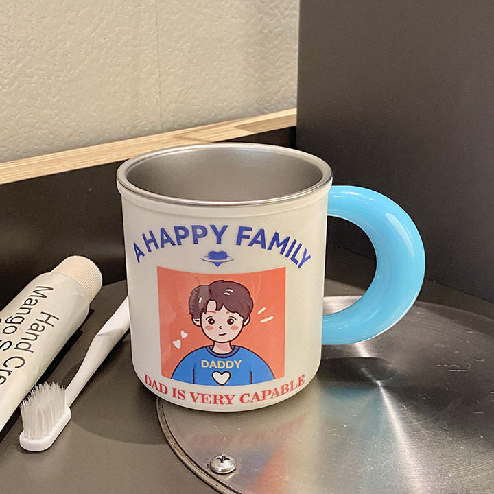 Ceramic mug with playful family motif Kalsten