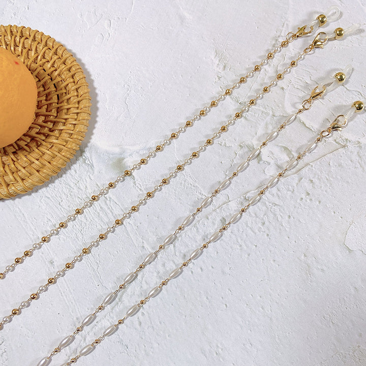 Elegant glasses holder chain with pearls Kalsten