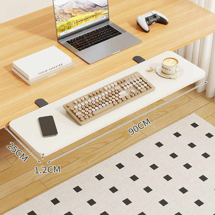 Clamp-On Foldable Bamboo Side Tray Table for Desk and Sofa