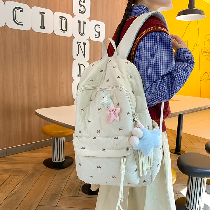 Quilted Embellished Backpack Kalsten
