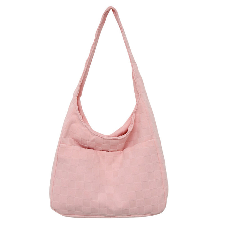 Stylish Checkerboard Patterned Hobo Bag