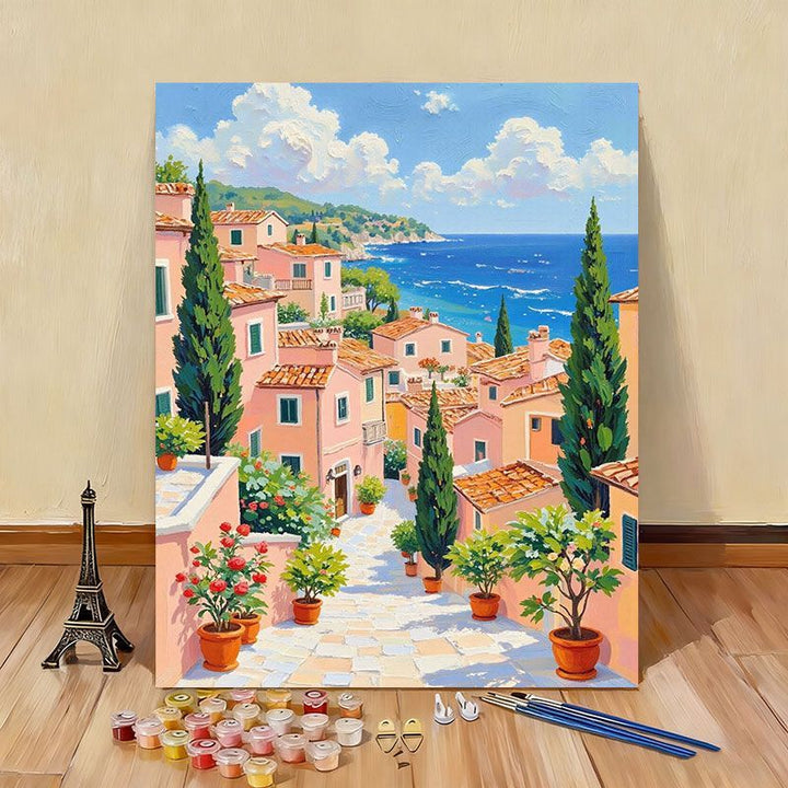 DIY Scenic Coastal Paint by Numbers Kit Kalsten