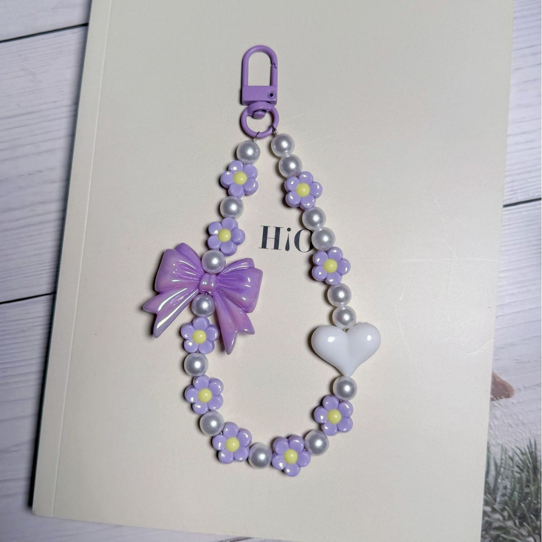 Decorative Floral Beaded Keychain kalsten