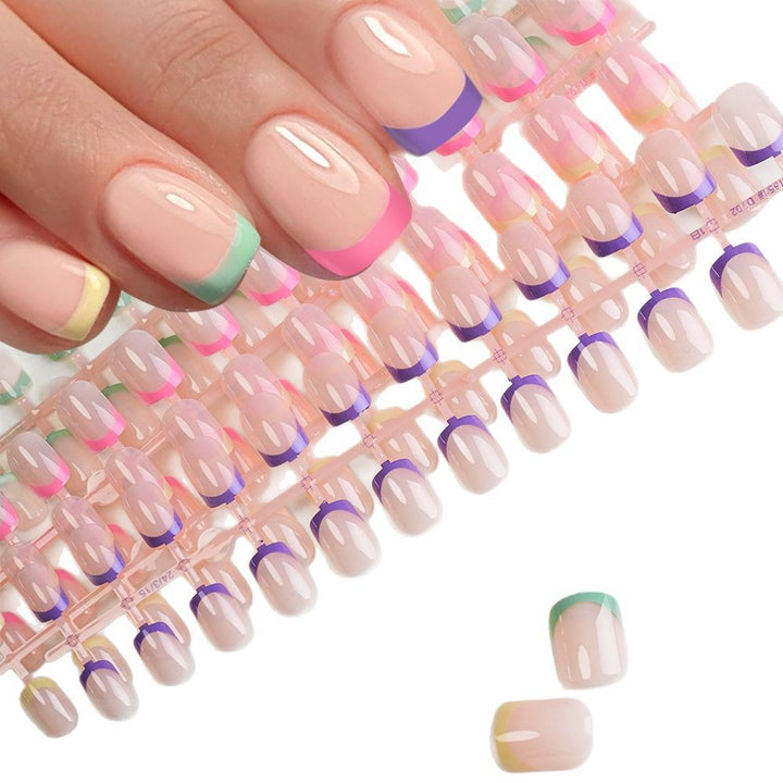Decorative French Tip Press-On Nail Set Kalsten