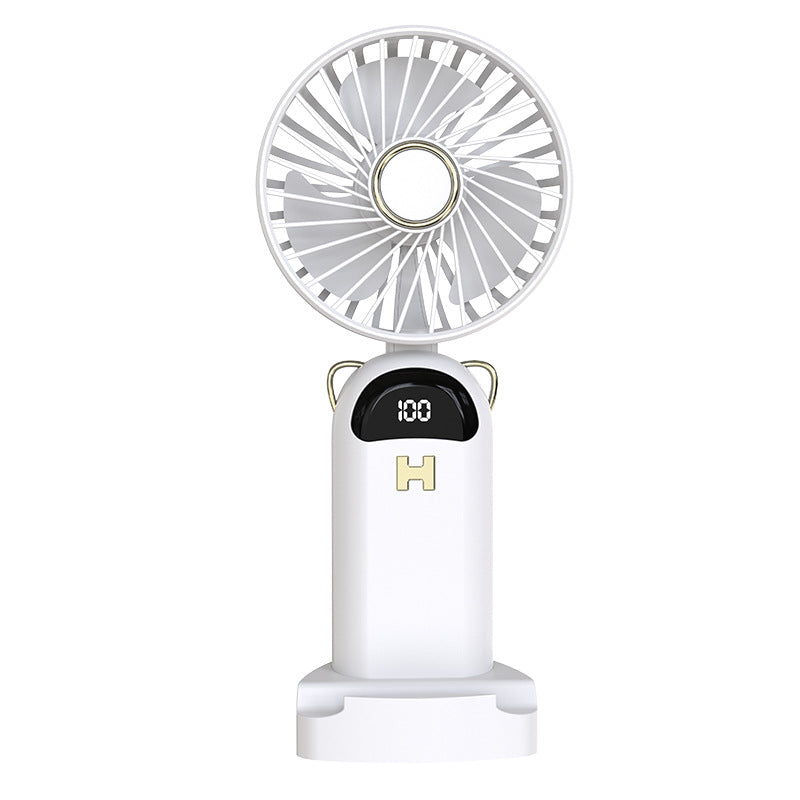 Ladies portable hand fan with LED display and adjustable speed Kalsten