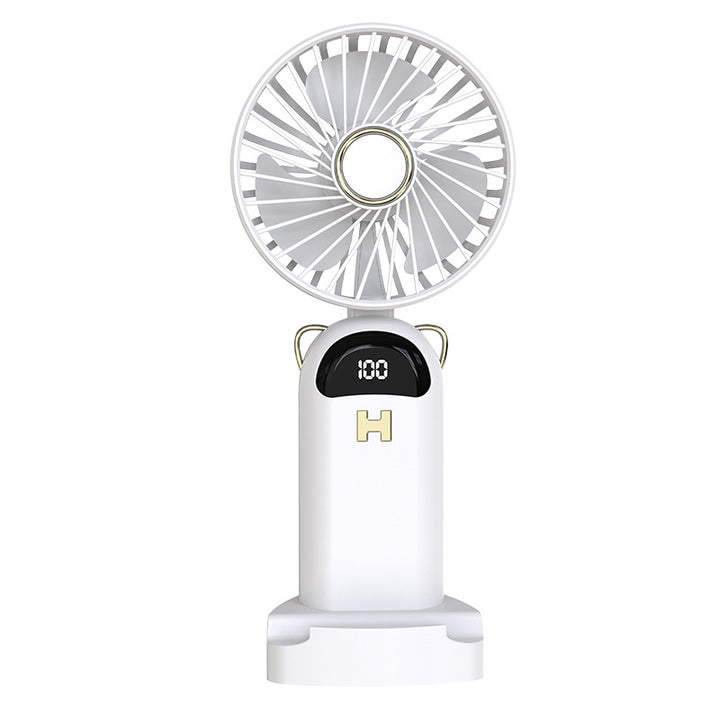 Ladies portable hand fan with LED display and adjustable speed Kalsten