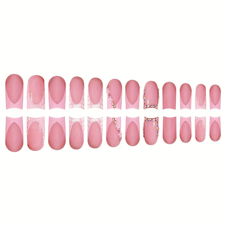 Decorative Press-On Nails with Rhinestone Accents Kalsten