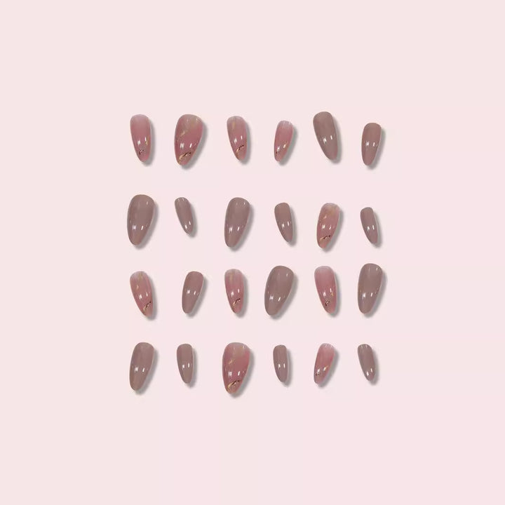 Elegant Floral Accented Stiletto Press-On Nails Kalsten