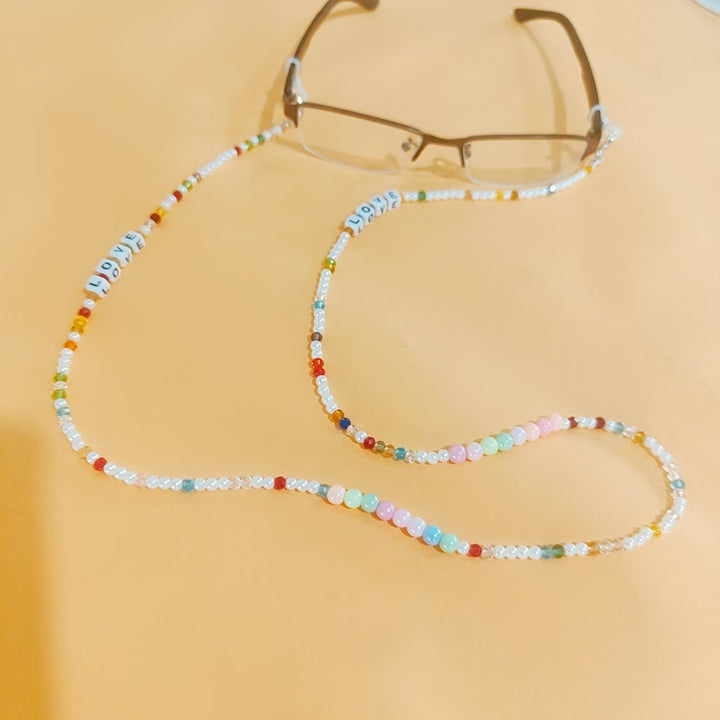 Glasses holder chain with colorful beads Kalsten