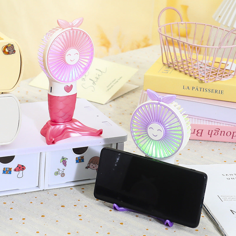 Women Portable Handheld Fan with Mermaid Design Kalsten