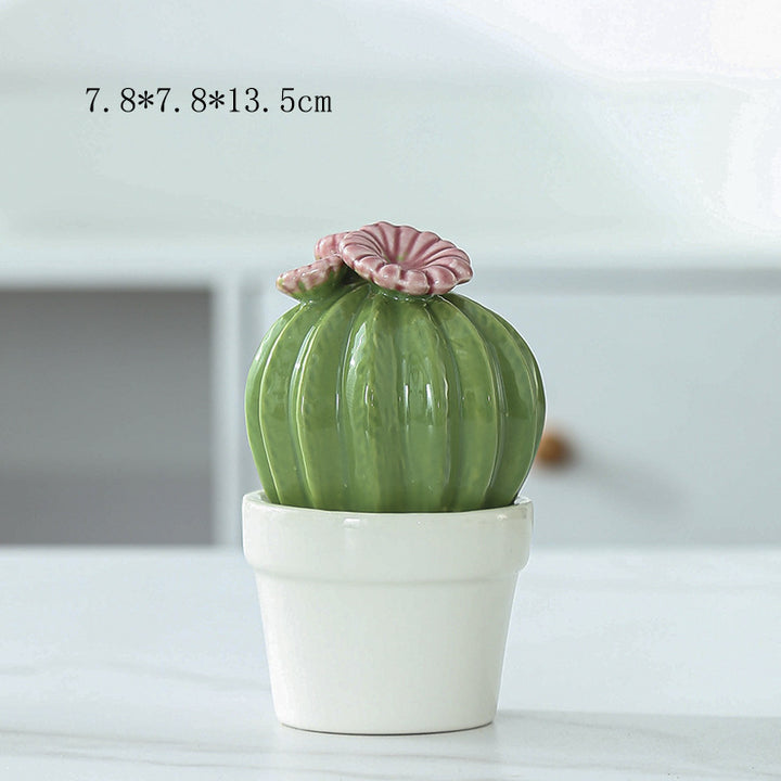 Decorative Ceramic Cactus Planter Kalsten