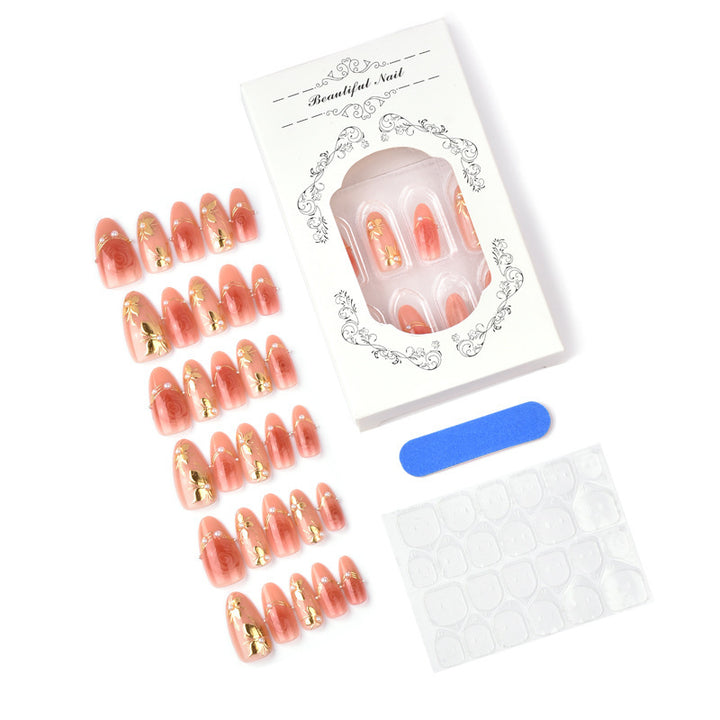 Artful Nail Tips with Rose Design Kalsten