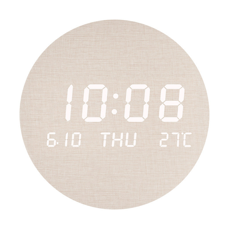 Round Digital Wall Clock with Multifunctional Display Kalsten